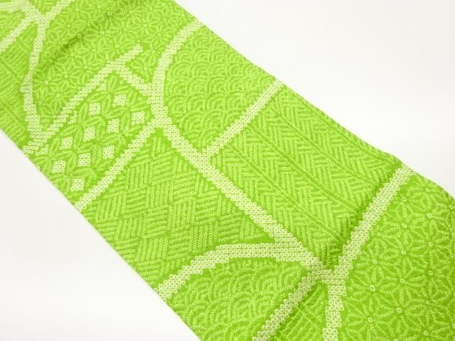 JAPANESE NAGOYA OBI / SHIBORI / GEOMETRIC